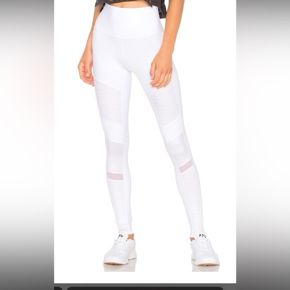 Alo Yoga High-Waist Moto Legging White Small - Picture 6 of 16